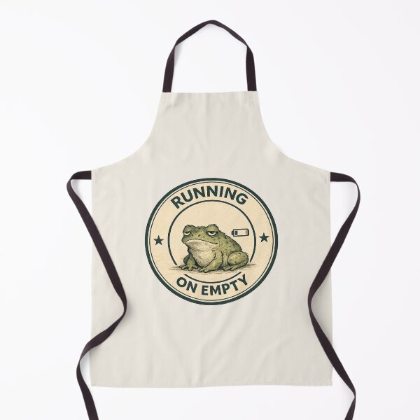 Item preview, Running On Empty Frog Badge Design designed and sold by ChirpInc.