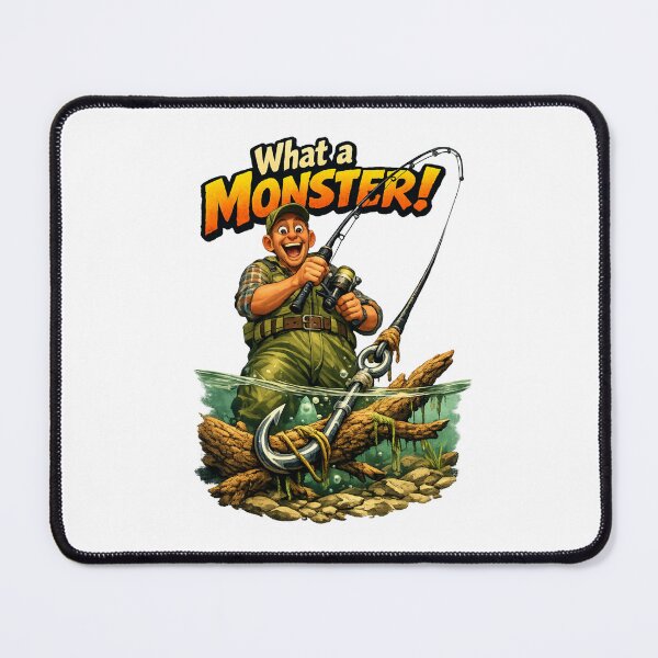 Item preview, What a Monster! Funny Fishing Day Catch Graphic designed and sold by MartBook.