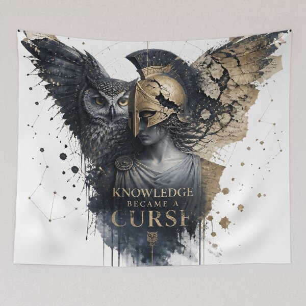 Item preview, Knowledge Became A Curse – Artistic Athena Mythology Art designed and sold by ArtisElec.