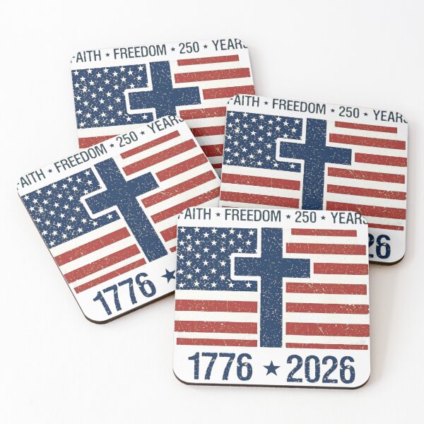 Item preview, 250 Years Faith Freedom 1776-2026 USA Flag Christian Cross Patriotic designed and sold by haitrieuic96.