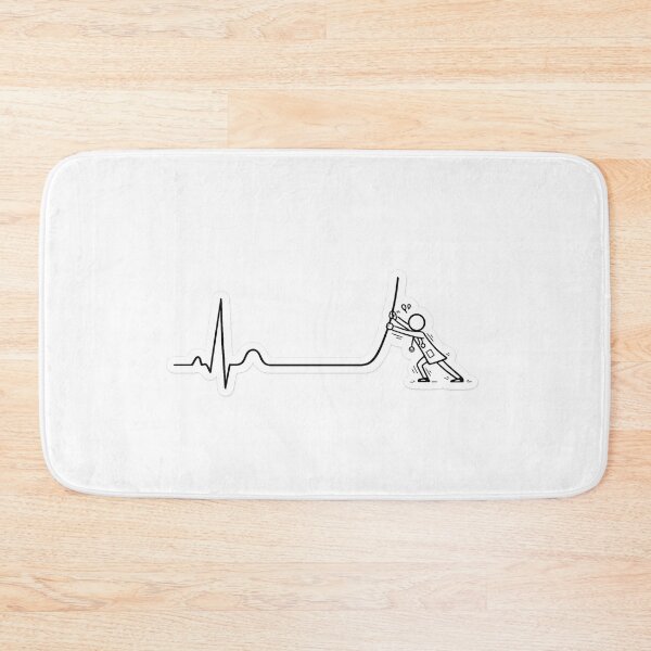 Item preview, Flatline Fighter Doctor Sticker | Funny Medical ECG Design designed and sold by Medico Design .