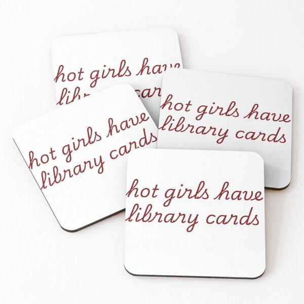 Item preview, Hot Girls Have Library Cards Aesthetic Quote designed and sold by VibeoCanvasShop.