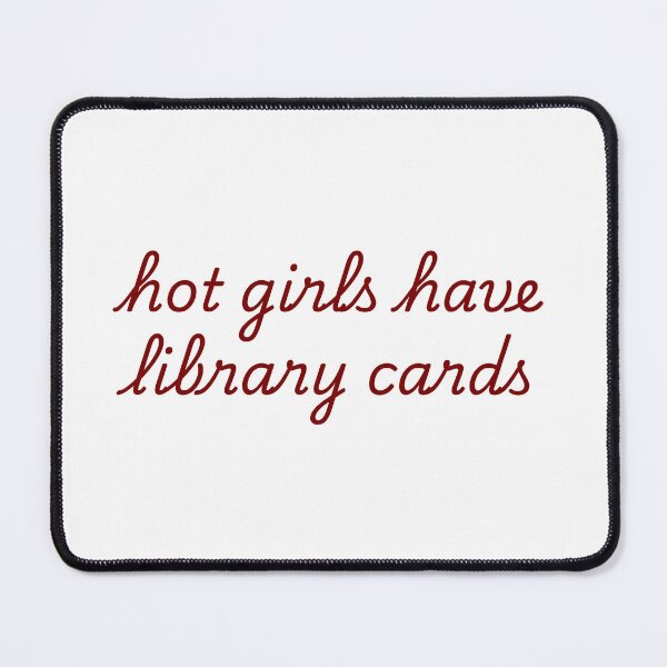 Item preview, Hot Girls Have Library Cards Aesthetic Quote designed and sold by VibeoCanvasShop.