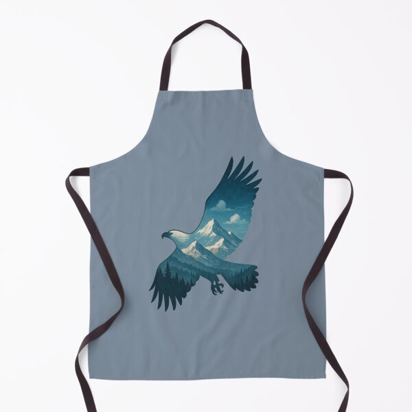 Item preview, Eagle Silhouette with Mountain Landscape designed and sold by ChirpInc.
