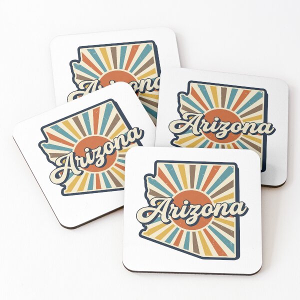 Item preview, Arizona Retro Sunset State Silhouette – Vintage Distressed Design designed and sold by Paper Drip.