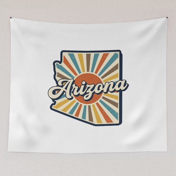 Item preview, Arizona Retro Sunset State Silhouette – Vintage Distressed Design designed and sold by Paper Drip.