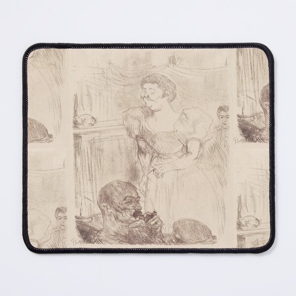 Item preview, Di Ti Fellow Englishmen at the Cafe Concert by Henri de Toulouse-Lautrec | Sepia Cabaret Poster Print designed and sold by artofuniverse.