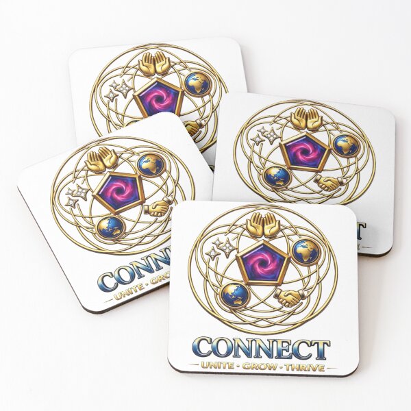 Item preview, CONNECT Cosmic Unity Emblem | Sacred Geometry Galaxy Portal Art designed and sold by Be-You-Vibes.