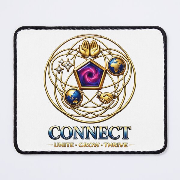 Item preview, CONNECT Cosmic Unity Emblem | Sacred Geometry Galaxy Portal Art designed and sold by Be-You-Vibes.