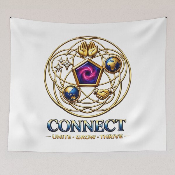 Item preview, CONNECT Cosmic Unity Emblem | Sacred Geometry Galaxy Portal Art designed and sold by Be-You-Vibes.