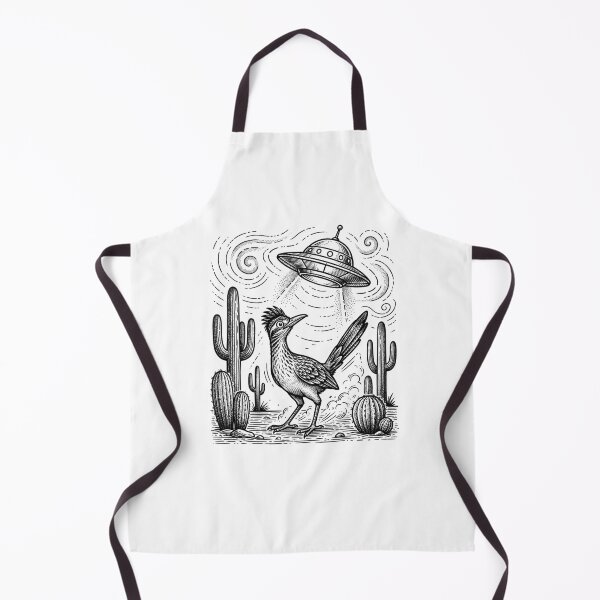 Item preview, Funny Curious Roadrunner Under UFO Desert Scene Vintage Style Graphic designed and sold by bilal sibgui.