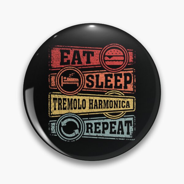 Item preview, Eat Sleep Tremolo harmonica Repeat designed and sold by GabbyKash.