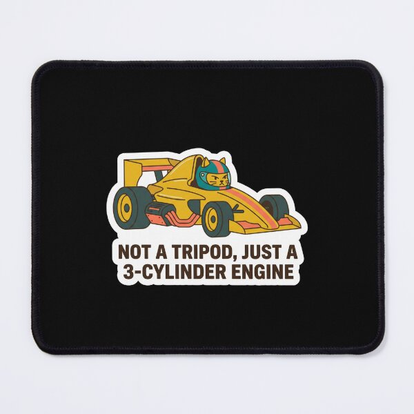 Item preview, 3-Cylinder Engine - Funny Tripod Cat Car Guy Gift Racing designed and sold by Cust-tshirts.