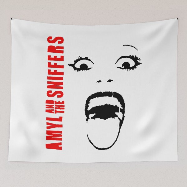 Item preview, Red Typography Black Silhouette Face Garage Rock designed and sold by DeadTired666.
