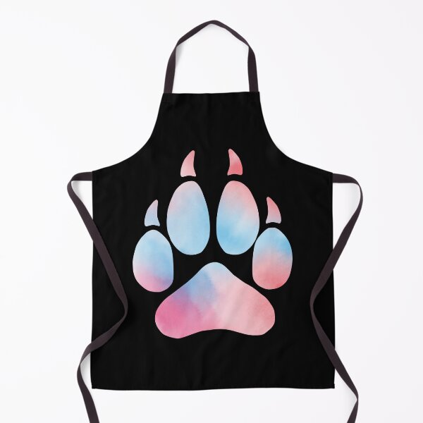 Item preview, Pink and Blue Watercolor Wolf Paw Print designed and sold by geraldineMS.