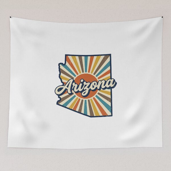 Item preview, Arizona Retro Sunset State Silhouette – Vintage Distressed Design designed and sold by Paper Drip.