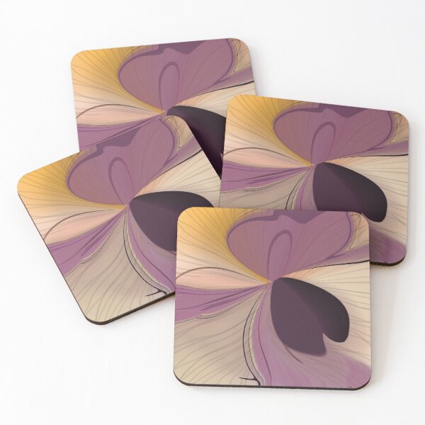 Item preview, Abstract Fluid Petals in Plum and Gold designed and sold by SahmatArt.