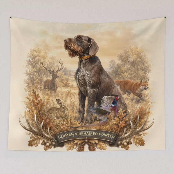 Item preview, German Wirehaired Pointer , Hunting Dog , Wildlife Art  designed and sold by TammyHunterArt.
