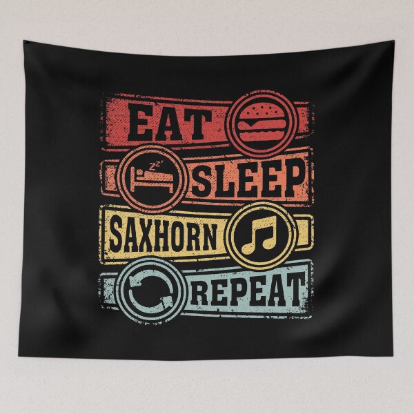 Item preview, Eat Sleep Saxhorn Repeat designed and sold by GabbyKash.