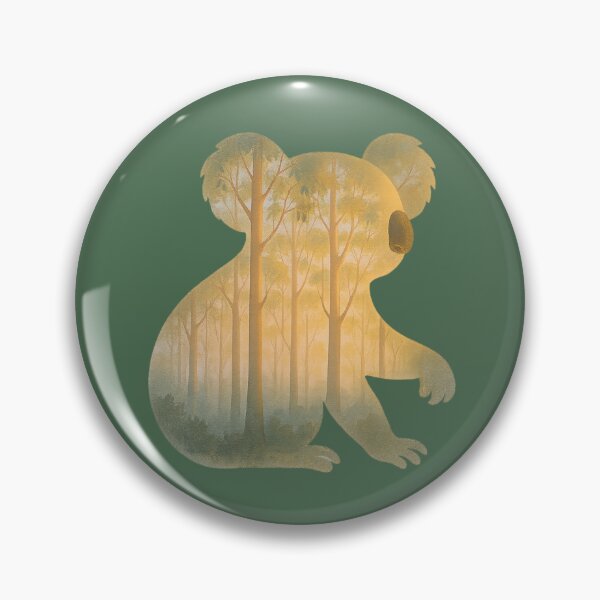 Item preview, Koala Silhouette with Eucalyptus Forest Dawn designed and sold by ChirpInc.