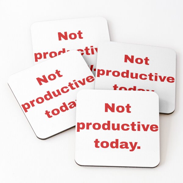 Item preview, Not Productive Today Funny Relatable Quote designed and sold by VibeoCanvasShop.
