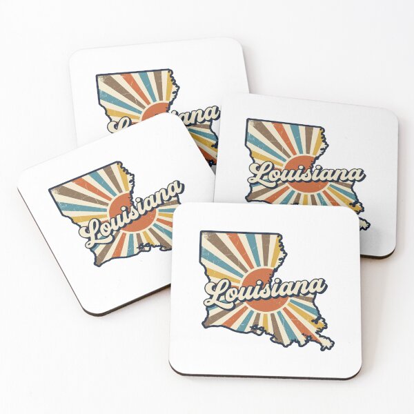 Item preview, Louisiana Retro Sunset State Silhouette – Vintage Distressed Design designed and sold by Paper Drip.