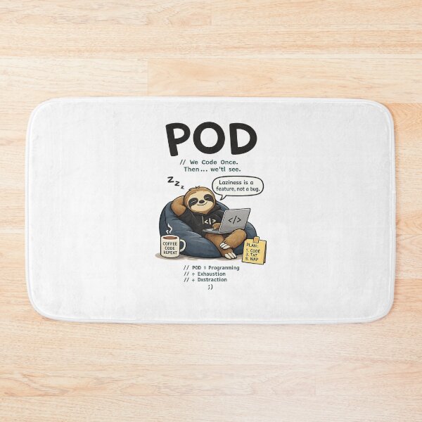 Item preview, Lazy Developer Mode ON – Funny Coding Sloth Programmer designed and sold by YamiSociety.