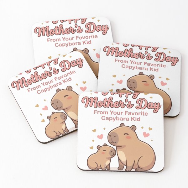Item preview, Happy Mother’s Day From Your Favorite Capybara Kid Cute Animal Mom Love Funny Cartoon Design designed and sold by bilal sibgui.