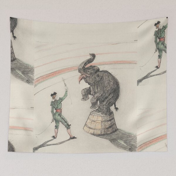 Item preview, Elephant En Liberte by Henri de Toulouse-Lautrec | Vintage Circus Art Poster Print designed and sold by artofuniverse.