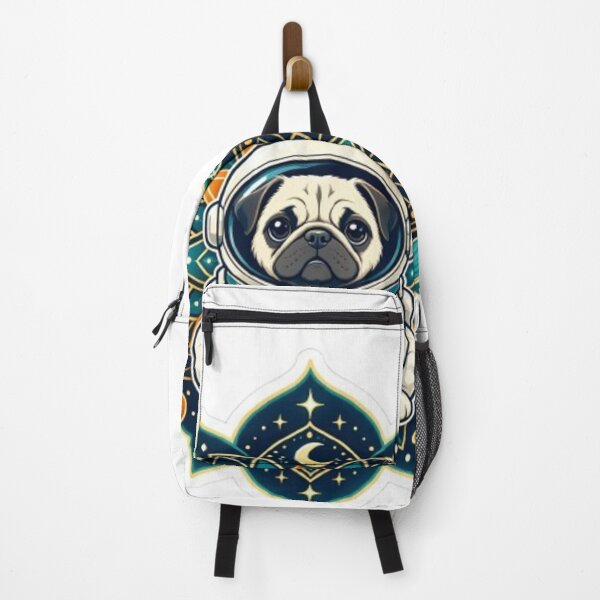 Item preview, Astronaut Pug Space Mandala - Aesthetic Cosmic Dog Lover Sticker designed and sold by Chromatic Artistry.