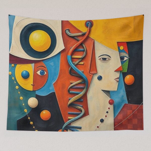 Item preview, DNA strand in Colorful Cubist Art designed and sold by RAISC.