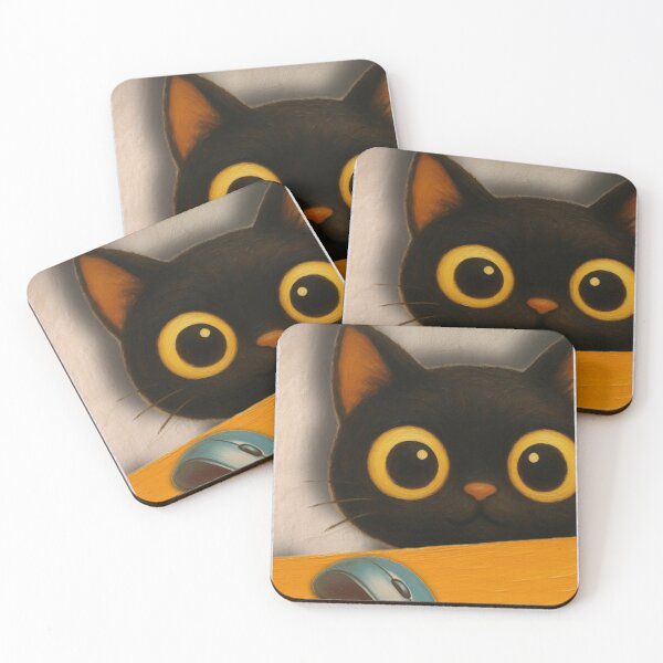 Item preview, Curious Black Cat designed and sold by IGLCreative.