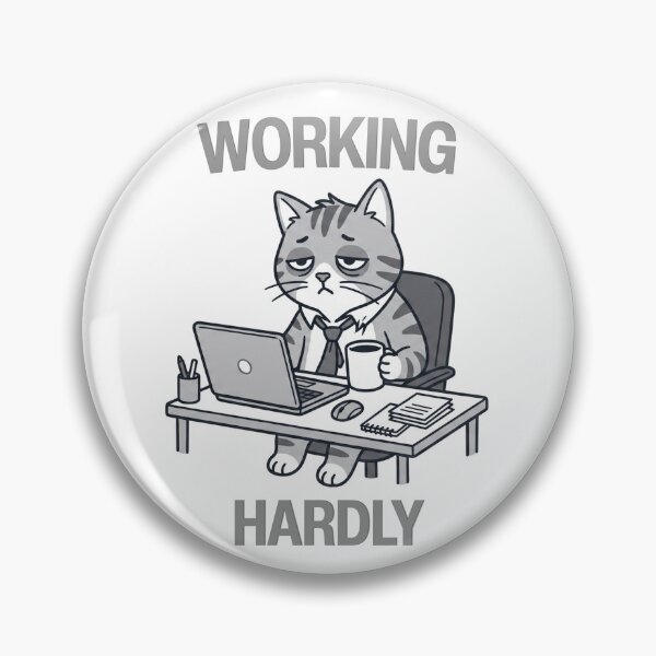 Item preview, Working Hardly Cat – Funny Office Burnout Corporate Humor T-Shirt designed and sold by HOUSE OF TIST.