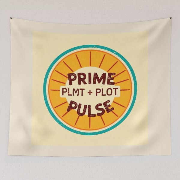 Item preview, Prime Plot Pulse Retro Vintage Badge designed and sold by Arte-Excellency.