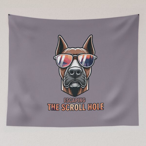 Item preview, Offline Mode Doberman - escaping the scroll hole designed and sold by GraphicComet.