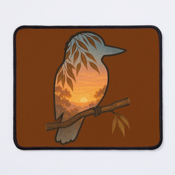Item preview, Kookaburra Silhouette with Sunrise Landscape designed and sold by ChirpInc.