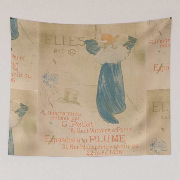 Item preview, Elles Poster for 1896 Exhibition at La Plume by Henri de Toulouse-Lautrec | Art Nouveau Poster Print designed and sold by artofuniverse.