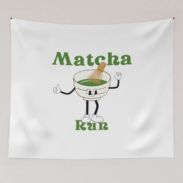 Item preview, Cute Retro Matcha Run Cartoon Character designed and sold by VibeoCanvasShop.