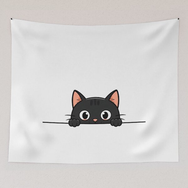 Item preview, Peeking Black Cat — Cute Sneaky Black Cat Peekaboo Funny Cat Lover Gift designed and sold by Amp6599.