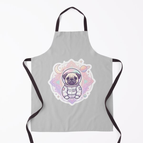Item preview, Aesthetic Pastel Astronaut Pug - Cute Cosmic Mandala Dog Sticker designed and sold by Chromatic Artistry.