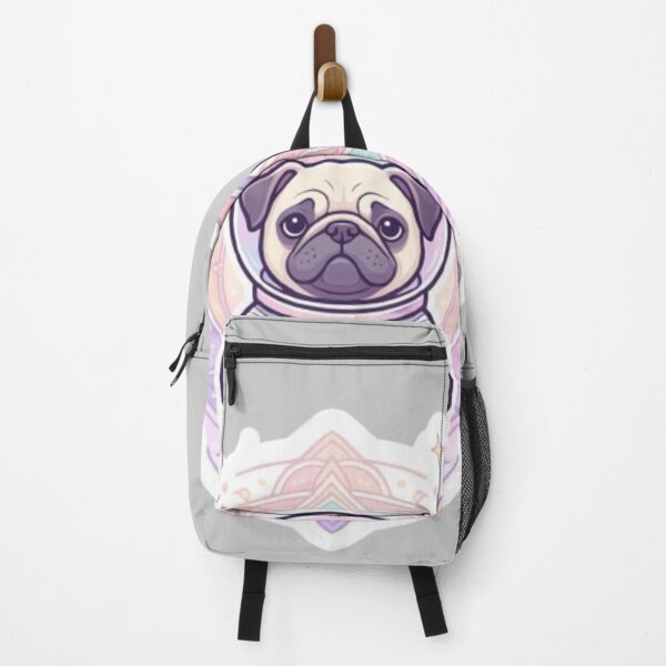 Item preview, Aesthetic Pastel Astronaut Pug - Cute Cosmic Mandala Dog Sticker designed and sold by Chromatic Artistry.