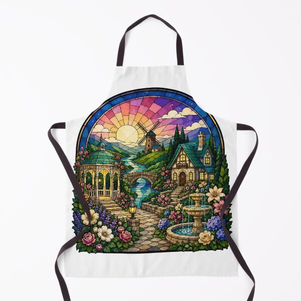 Item preview, Enchanted Garden Gazebo Stained Glass   designed and sold by Jaideep Walia.