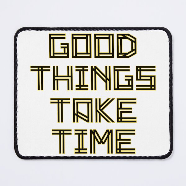 Item preview, Good Things Take Time Retro Futuristic Maze Linear Typography Design designed and sold by DesignArtist.ia.