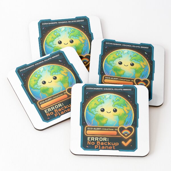 Item preview, No Backup Planet – Cute Earth Eco Alert Illustration no backup planet designed and sold by MartBook.
