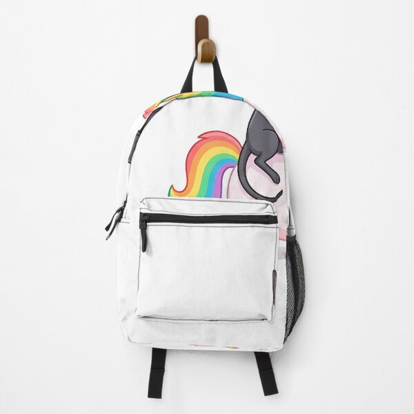 Item preview, Black Cat Riding a Cute Rainbow Unicorn designed and sold by JulyClub.