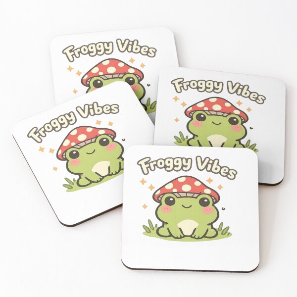 Item preview, froggy vibes cute kawaii frog designed and sold by Louliloulita.