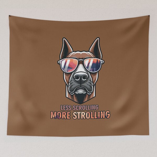 Item preview, Doberman Unplugged - less scrolling more strolling designed and sold by GraphicComet.