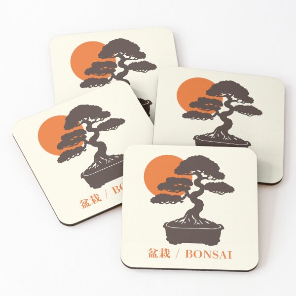 Item preview, Bonsai Nature Print Earthy Brown Tree Sun designed and sold by Tokyo-Edo Vibes.