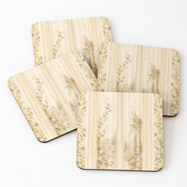 Item preview, Vintage Floral Cat Curtains – Creamy Cottagecore Botanical Window Decor designed and sold by IconicDesignsXd.