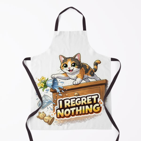 Item preview, Funny Calico Cat - I Regret Nothing - Sassy Kitten Chaos Art designed and sold by DailyStruggleCo.